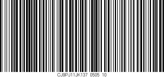 Código de barras (EAN, GTIN, SKU, ISBN): 'CJ9PJ11JK137/0505_10'