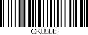 Código de barras (EAN, GTIN, SKU, ISBN): 'CK0506'