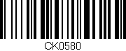Código de barras (EAN, GTIN, SKU, ISBN): 'CK0580'