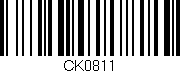 Código de barras (EAN, GTIN, SKU, ISBN): 'CK0811'