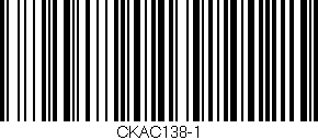 Código de barras (EAN, GTIN, SKU, ISBN): 'CKAC138-1'