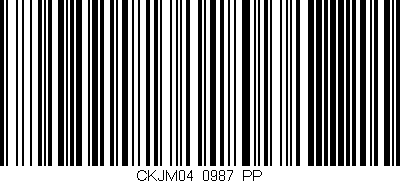 Código de barras (EAN, GTIN, SKU, ISBN): 'CKJM04/0987_PP'