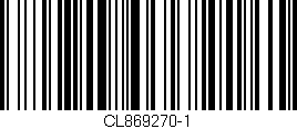 Código de barras (EAN, GTIN, SKU, ISBN): 'CL869270-1'