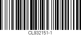 Código de barras (EAN, GTIN, SKU, ISBN): 'CL932151-1'