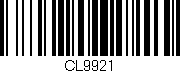 Código de barras (EAN, GTIN, SKU, ISBN): 'CL9921'