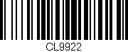 Código de barras (EAN, GTIN, SKU, ISBN): 'CL9922'