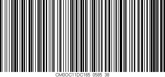 Código de barras (EAN, GTIN, SKU, ISBN): 'CM0OC11DC165/0585_38'