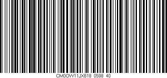 Código de barras (EAN, GTIN, SKU, ISBN): 'CM0OW11JX618/0598_40'
