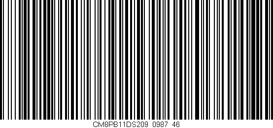 Código de barras (EAN, GTIN, SKU, ISBN): 'CM8PB11DS209/0987_46'