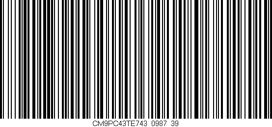Código de barras (EAN, GTIN, SKU, ISBN): 'CM9PC43TE743/0987_39'