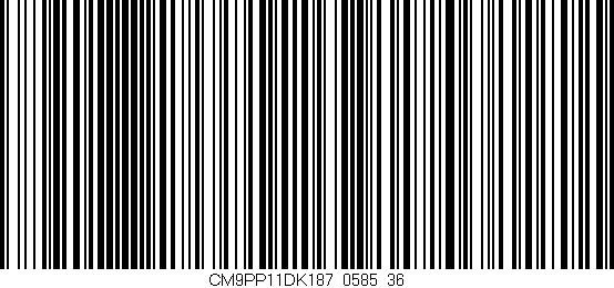 Código de barras (EAN, GTIN, SKU, ISBN): 'CM9PP11DK187/0585_36'