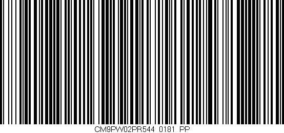 Código de barras (EAN, GTIN, SKU, ISBN): 'CM9PW02PR544/0181_PP'