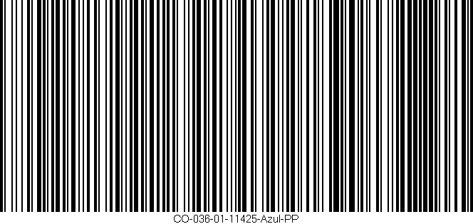 Código de barras (EAN, GTIN, SKU, ISBN): 'CO-036-01-11425-Azul-PP'