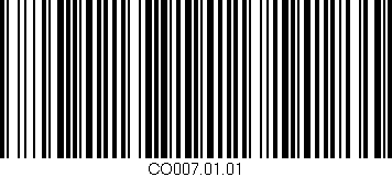 Código de barras (EAN, GTIN, SKU, ISBN): 'CO007.01.01'