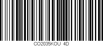 Código de barras (EAN, GTIN, SKU, ISBN): 'CO2035KOU/4D'