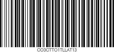 Código de barras (EAN, GTIN, SKU, ISBN): 'CO3CTTO1TLLAT13'