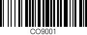 Código de barras (EAN, GTIN, SKU, ISBN): 'CO9001'