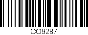 Código de barras (EAN, GTIN, SKU, ISBN): 'CO9287'