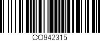 Código de barras (EAN, GTIN, SKU, ISBN): 'CO942315'