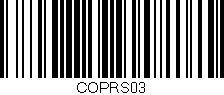 Código de barras (EAN, GTIN, SKU, ISBN): 'COPRS03'