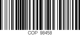 Código de barras (EAN, GTIN, SKU, ISBN): 'COP/98458'
