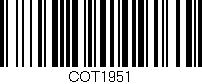 Código de barras (EAN, GTIN, SKU, ISBN): 'COT1951'