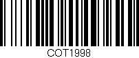 Código de barras (EAN, GTIN, SKU, ISBN): 'COT1998'