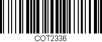 Código de barras (EAN, GTIN, SKU, ISBN): 'COT2336'