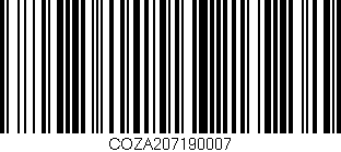 Código de barras (EAN, GTIN, SKU, ISBN): 'COZA207190007'