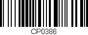Código de barras (EAN, GTIN, SKU, ISBN): 'CP0386'
