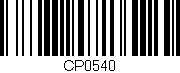 Código de barras (EAN, GTIN, SKU, ISBN): 'CP0540'