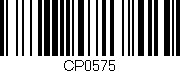 Código de barras (EAN, GTIN, SKU, ISBN): 'CP0575'