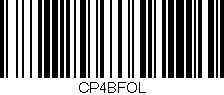 Código de barras (EAN, GTIN, SKU, ISBN): 'CP4BFOL'