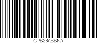 Código de barras (EAN, GTIN, SKU, ISBN): 'CPB36ABBNA'