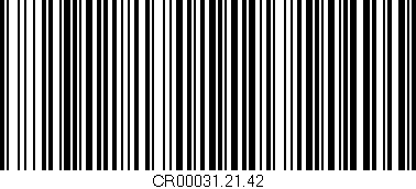 Código de barras (EAN, GTIN, SKU, ISBN): 'CR00031.21.42'
