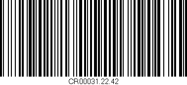 Código de barras (EAN, GTIN, SKU, ISBN): 'CR00031.22.42'