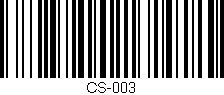 Código de barras (EAN, GTIN, SKU, ISBN): 'CS-003'