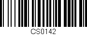 Código de barras (EAN, GTIN, SKU, ISBN): 'CS0142'