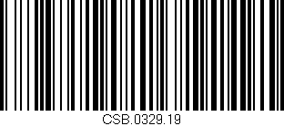 Código de barras (EAN, GTIN, SKU, ISBN): 'CSB.0329.19'