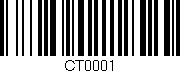 Código de barras (EAN, GTIN, SKU, ISBN): 'CT0001'