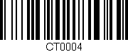Código de barras (EAN, GTIN, SKU, ISBN): 'CT0004'