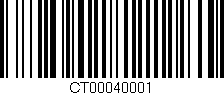 Código de barras (EAN, GTIN, SKU, ISBN): 'CT00040001'