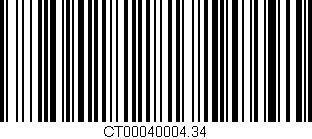 Código de barras (EAN, GTIN, SKU, ISBN): 'CT00040004.34'