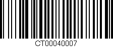 Código de barras (EAN, GTIN, SKU, ISBN): 'CT00040007'