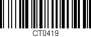 Código de barras (EAN, GTIN, SKU, ISBN): 'CT0419'