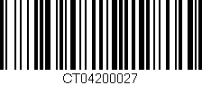 Código de barras (EAN, GTIN, SKU, ISBN): 'CT04200027'