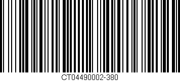 Código de barras (EAN, GTIN, SKU, ISBN): 'CT04490002-380'