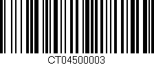 Código de barras (EAN, GTIN, SKU, ISBN): 'CT04500003'