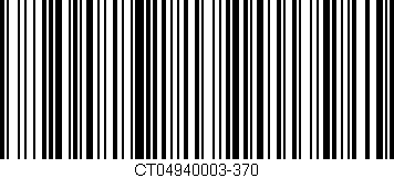 Código de barras (EAN, GTIN, SKU, ISBN): 'CT04940003-370'