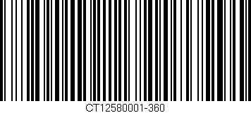 Código de barras (EAN, GTIN, SKU, ISBN): 'CT12580001-360'